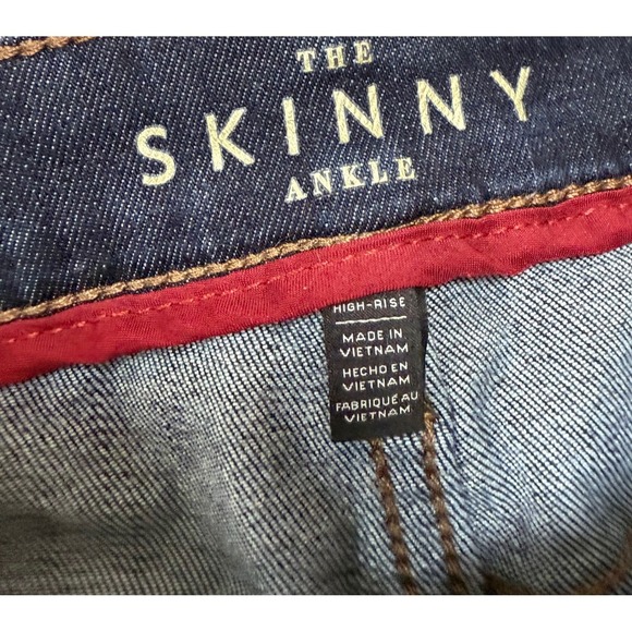 White House Black Market The Skinny Ankle Jeans Dark Wash Size 4 Womens Denim - Picture 4 of 6